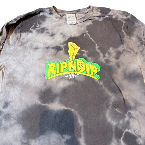 RIPNDIP Power Nerm Long Sleeve Tie Dye Shirt Graphic Print Size Small - Picture 3 of 6